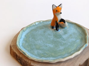 fox jewelry dish