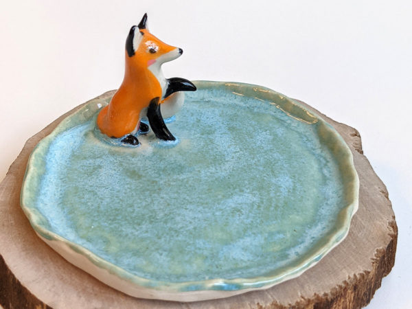 fox jewelry dish