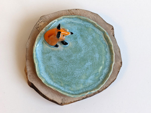 fox jewelry dish