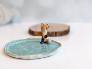 fox jewelry dish