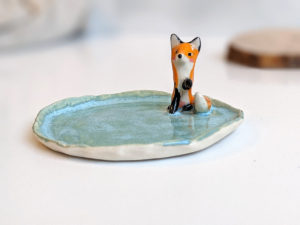 fox jewelry dish