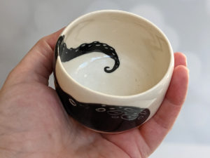 octopus porcelain tumbler handmade