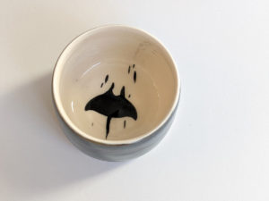 handmade porcelain tumbler rays