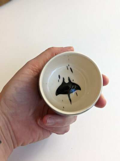 handmade porcelain tumbler rays