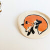 handmade red fox spoon rest