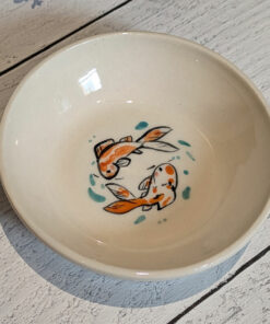 handmade ceramic koi cup flat