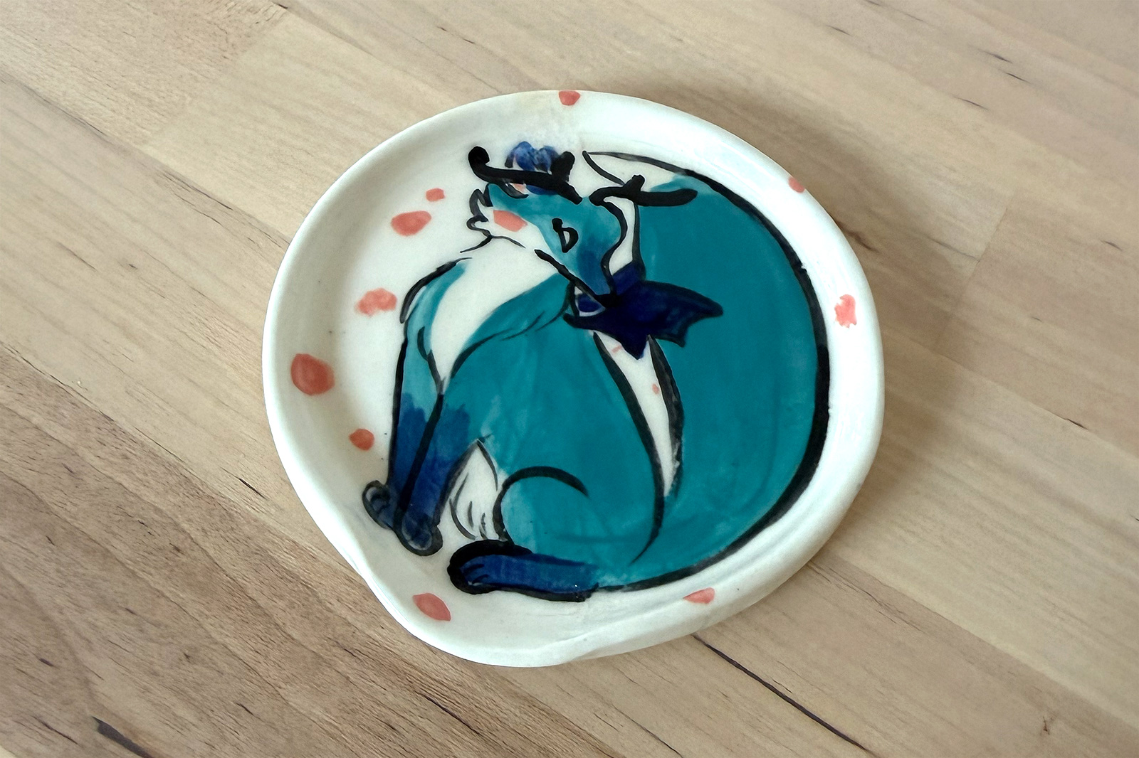 Porcelain Spoon Rest : Red Fox