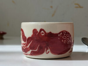 octopus tumbler porcelain