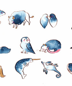 Zodiac Signs - Original Watercolor  Alternate Version
