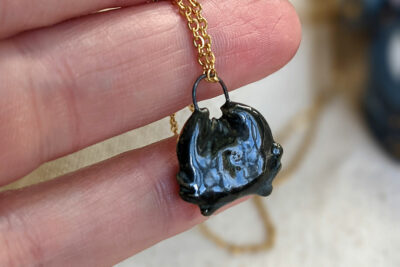 pendant cancer crab porcelain