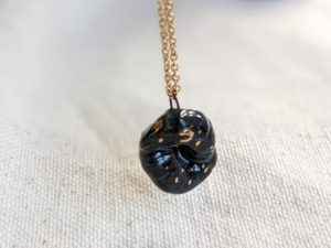 gemini armadillo pendant porcelain gold