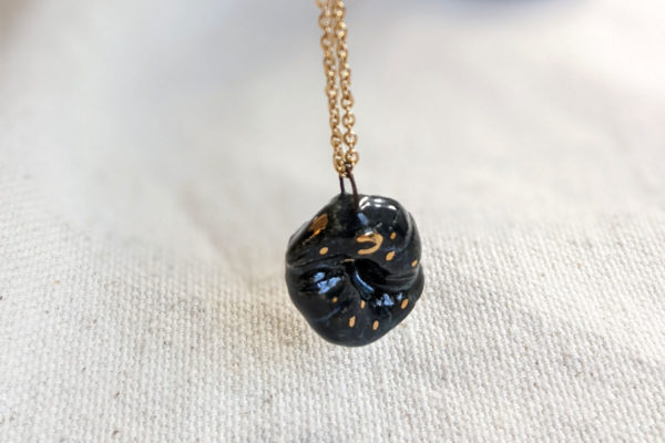gemini armadillo pendant porcelain gold