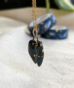 gemini love birds pendant porcelain gold