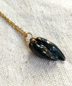 gemini love birds pendant porcelain gold