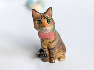 cat porcelain portrait