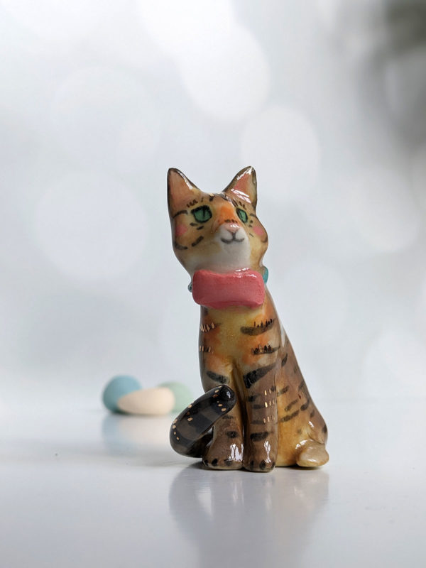 cat porcelain portrait