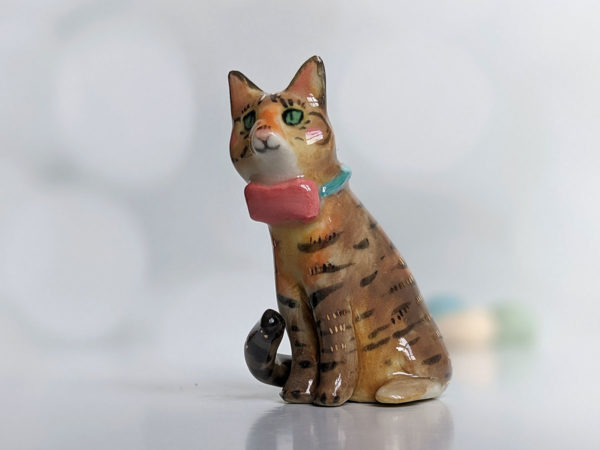 cat porcelain portrait