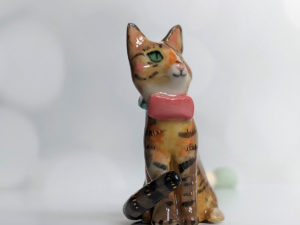 cat porcelain portrait