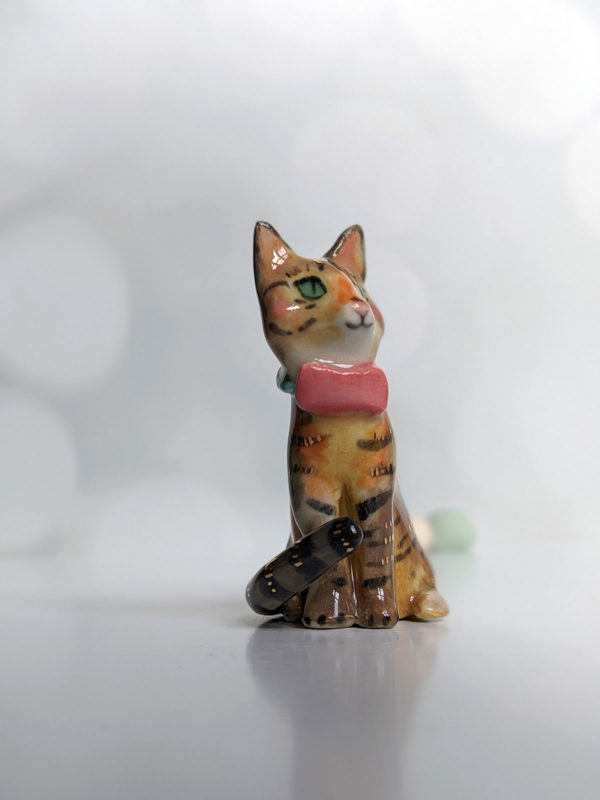 cat porcelain portrait