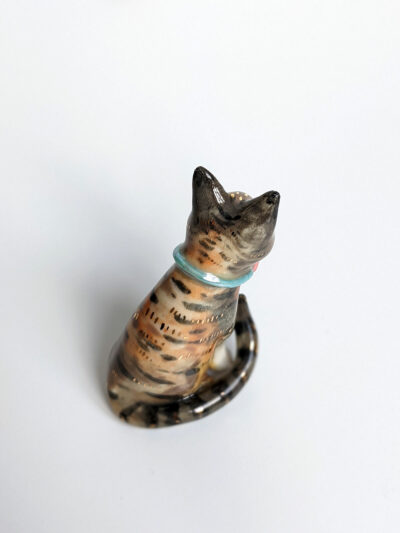 cat porcelain portrait