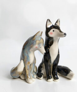 ceramic foxes custom commission