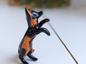 cross fox figurine