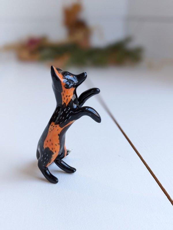 cross fox figurine