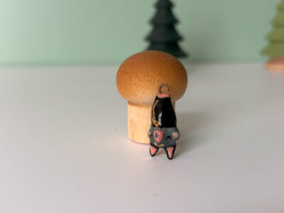 Folded Bat Ceramic Pendant - Image 2
