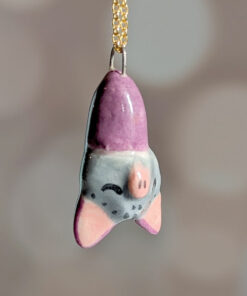 Folded Bat Ceramic Pendant