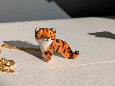 Pendentif Tigre Porcelaine – Image 3
