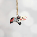 screaming opossum pendant porcelain
