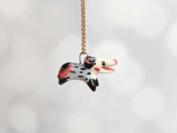 screaming opossum pendant porcelain