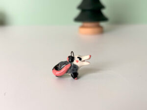 Porcelain Pendant : Opossum Screaming