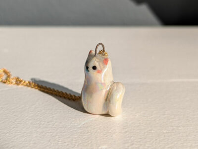 Pendentif Chat blanc – Image 5