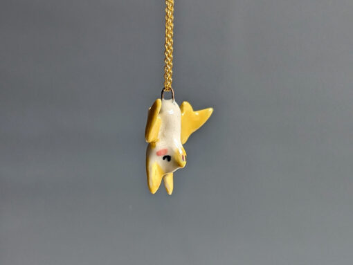 Honduran White Bat Ceramic Pendant - Image 2