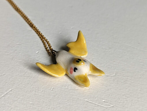 Honduran White Bat Ceramic Pendant - Image 4