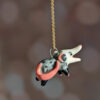 screaming opossum pendant porcelain