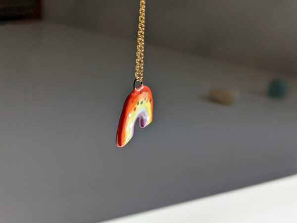 porcelain rainbow pendants