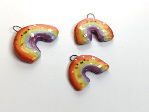 porcelain rainbow pendants