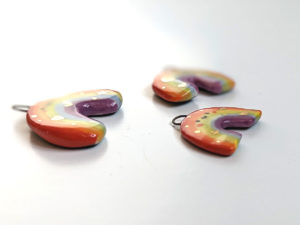 porcelain rainbow pendants