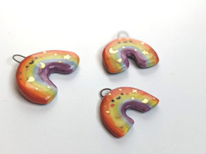 porcelain rainbow pendants