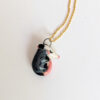 sleepy opossum cute porcelain pendant