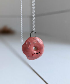 donut porcelain pendant