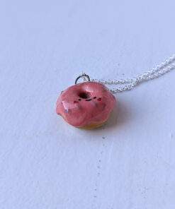 donut porcelain pendant