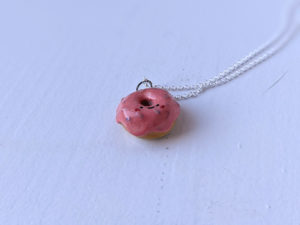 donut porcelain pendant