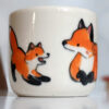 fox mom and kit ceramic cup