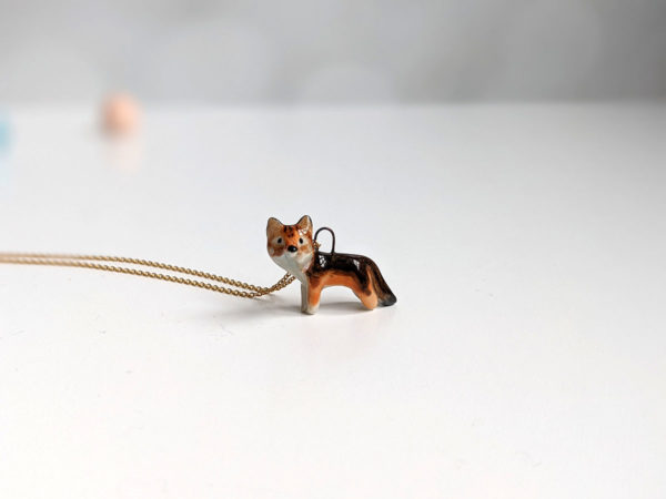 red wolf pendant