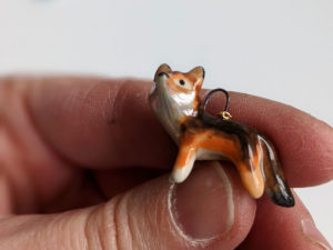 red wolf pendant