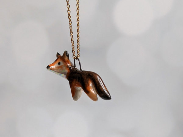 red wolf pendant