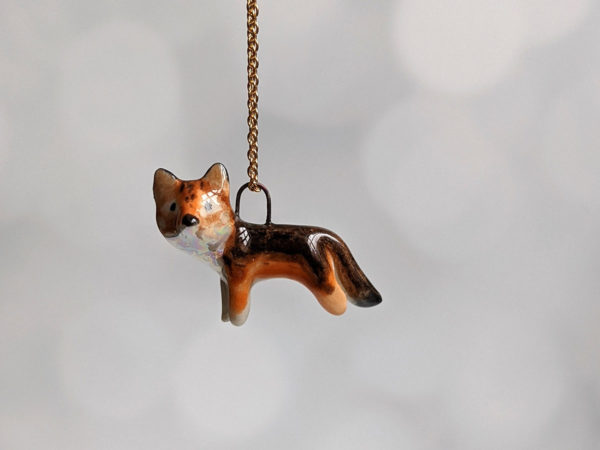 red wolf pendant